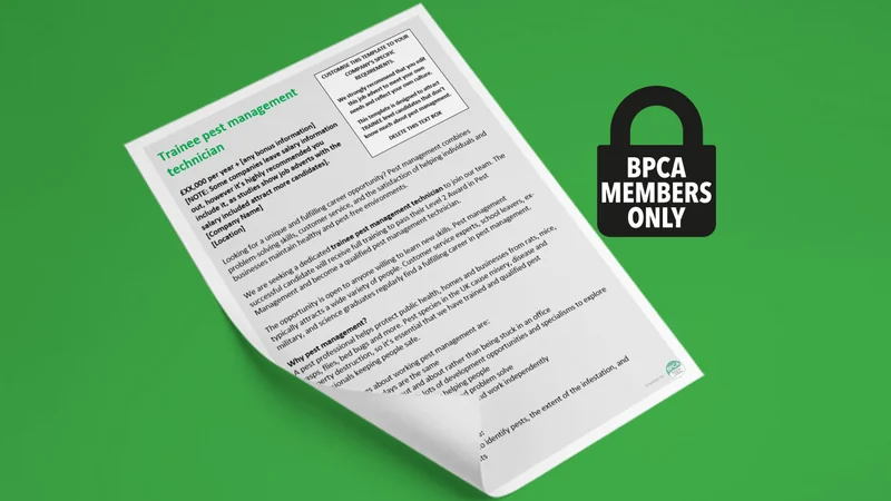 Trainee technician job template